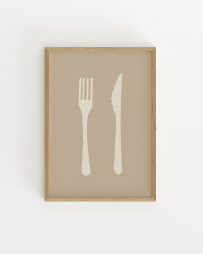 Kitchen Objects. Cutlery I-printable wall art by Paperhus