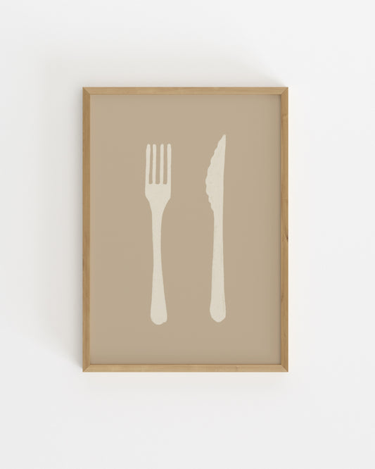Kitchen Objects. Cutlery I-printable wall art by Paperhus