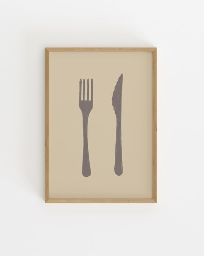 Kitchen Objects. Cutlery II-printable wall art by Paperhus