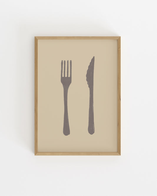 Kitchen Objects. Cutlery II-printable wall art by Paperhus