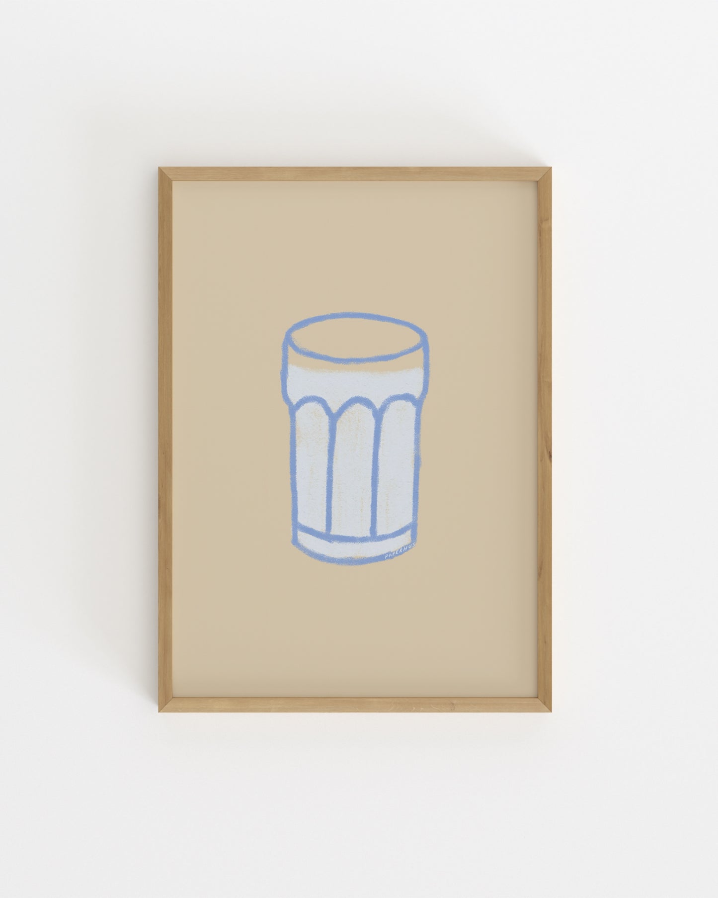 Kitchen Objects. Glass Of Milk-printable wall art by Paperhus