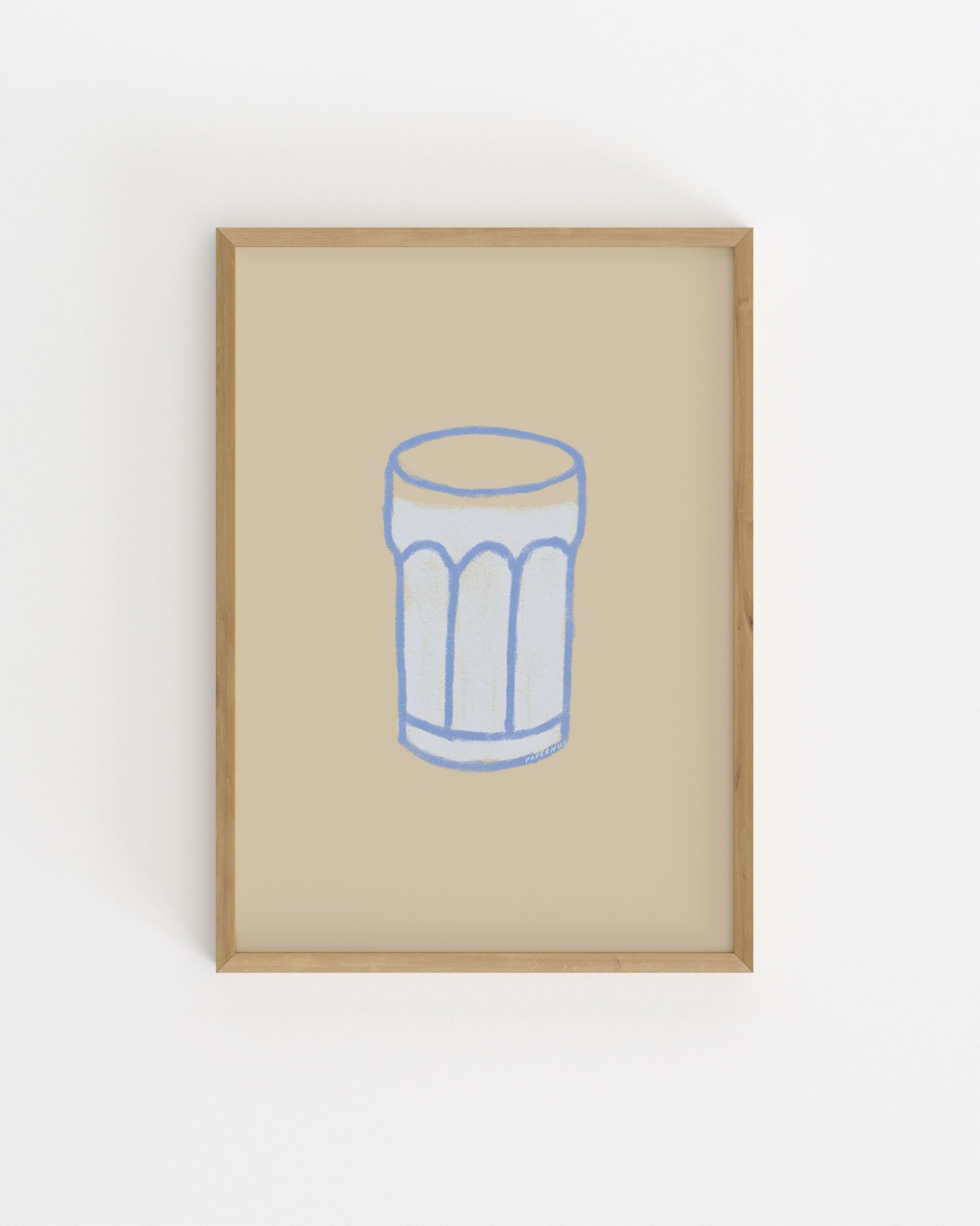 Kitchen Objects. Glass Of Milk-printable wall art by Paperhus