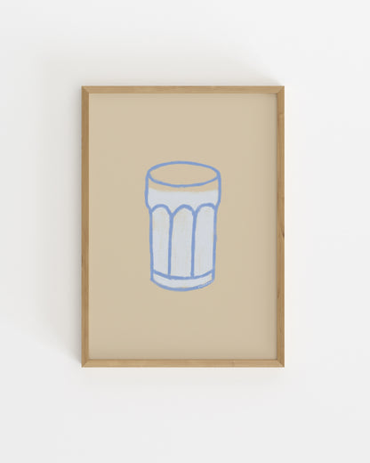 Kitchen Objects. Glass Of Milk-printable wall art by Paperhus