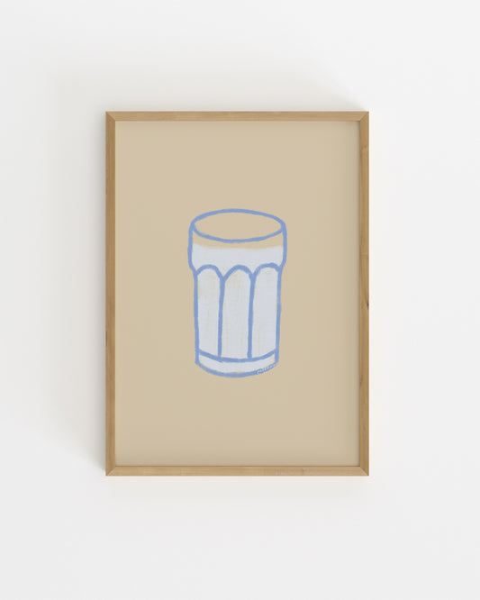 Kitchen Objects. Glass Of Milk-printable wall art by Paperhus
