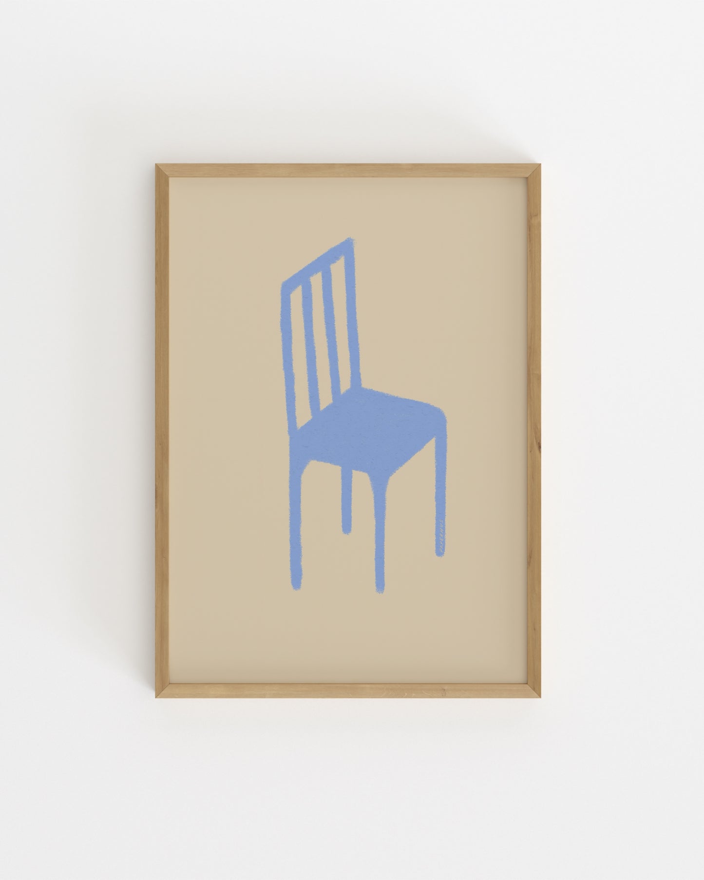 Kitchen Objects. Blue Chair-printable wall art by Paperhus