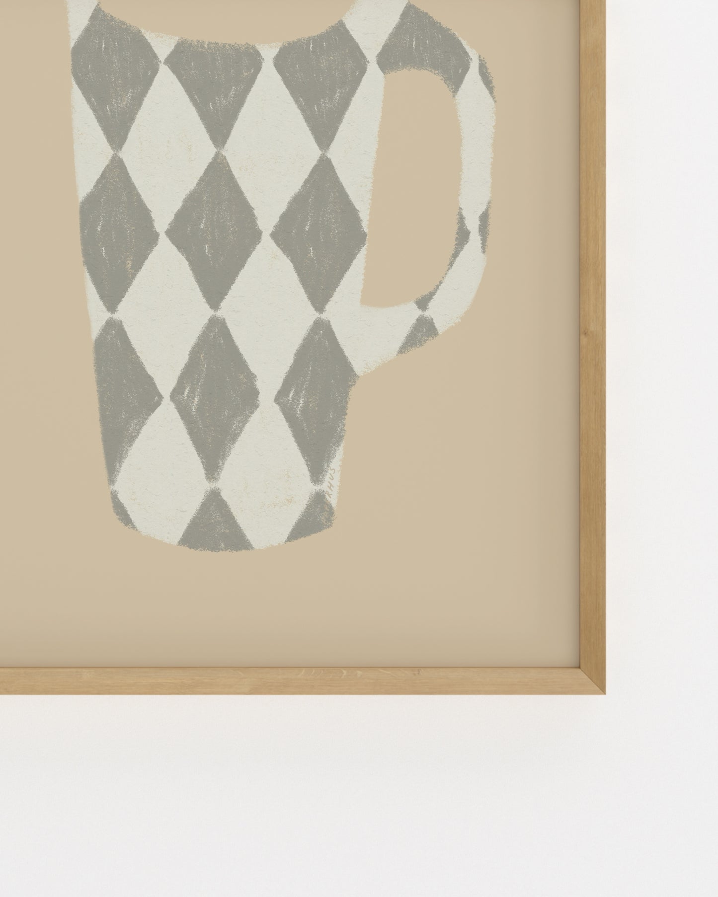 Kitchen Objects. Harlequin Mug I-printable wall art by Paperhus