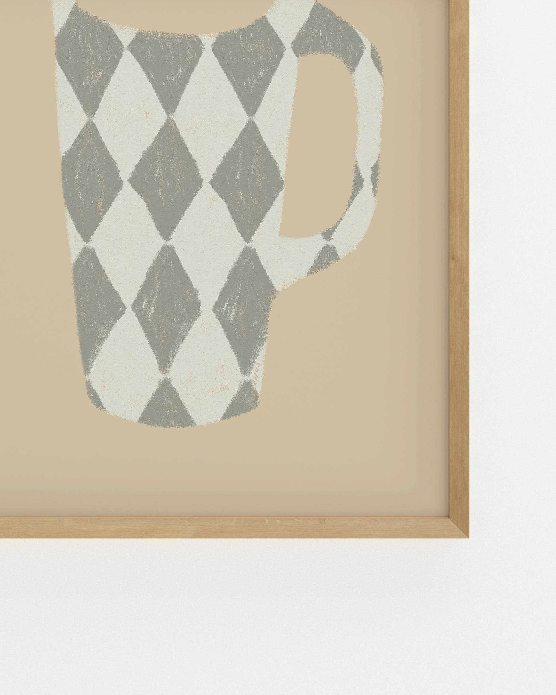 Kitchen Objects. Harlequin Mug I-printable wall art by Paperhus