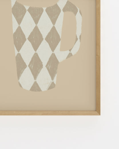 Kitchen Objects. Harlequin Mug II-printable wall art by Paperhus