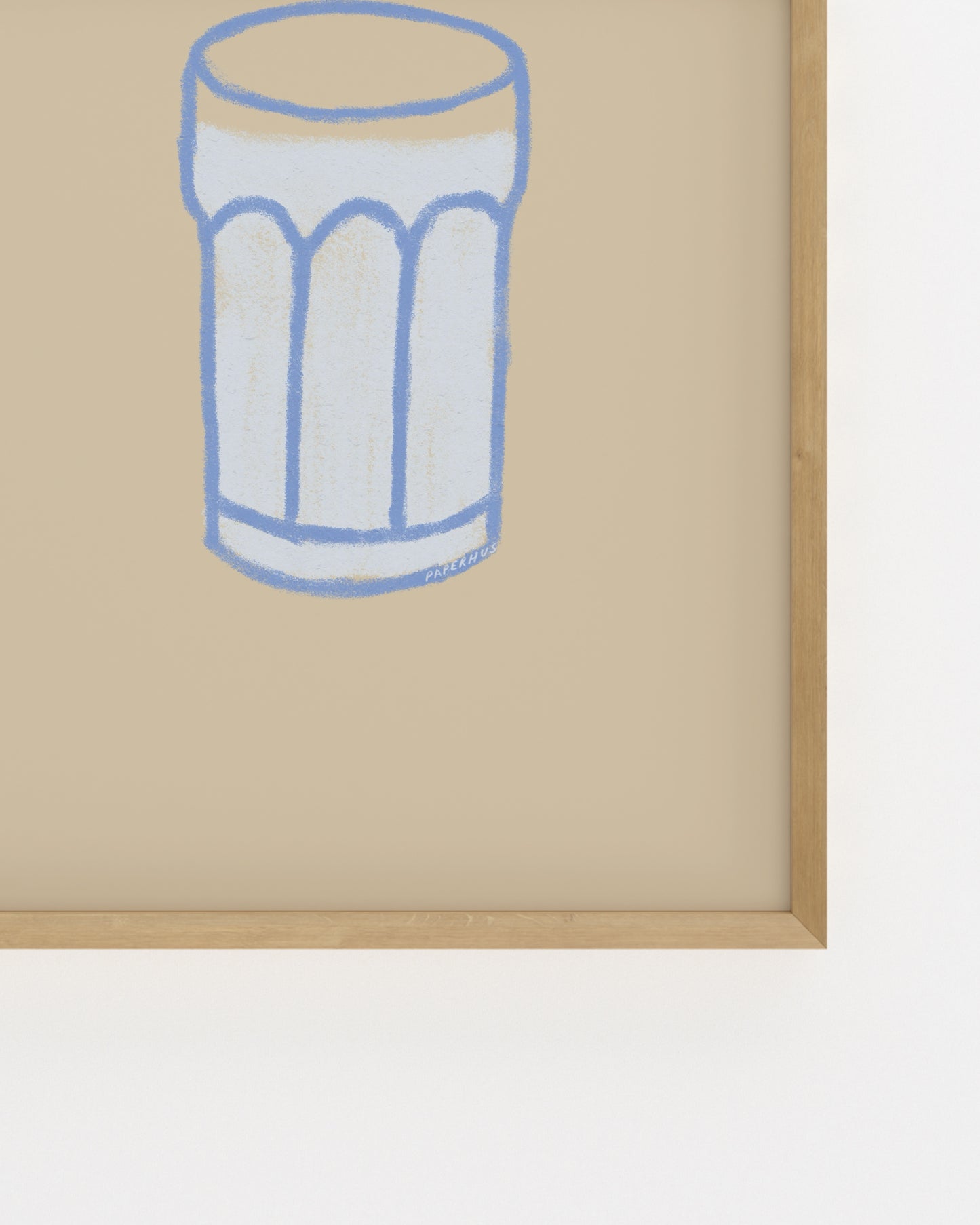 Kitchen Objects. Glass Of Milk-printable wall art by Paperhus