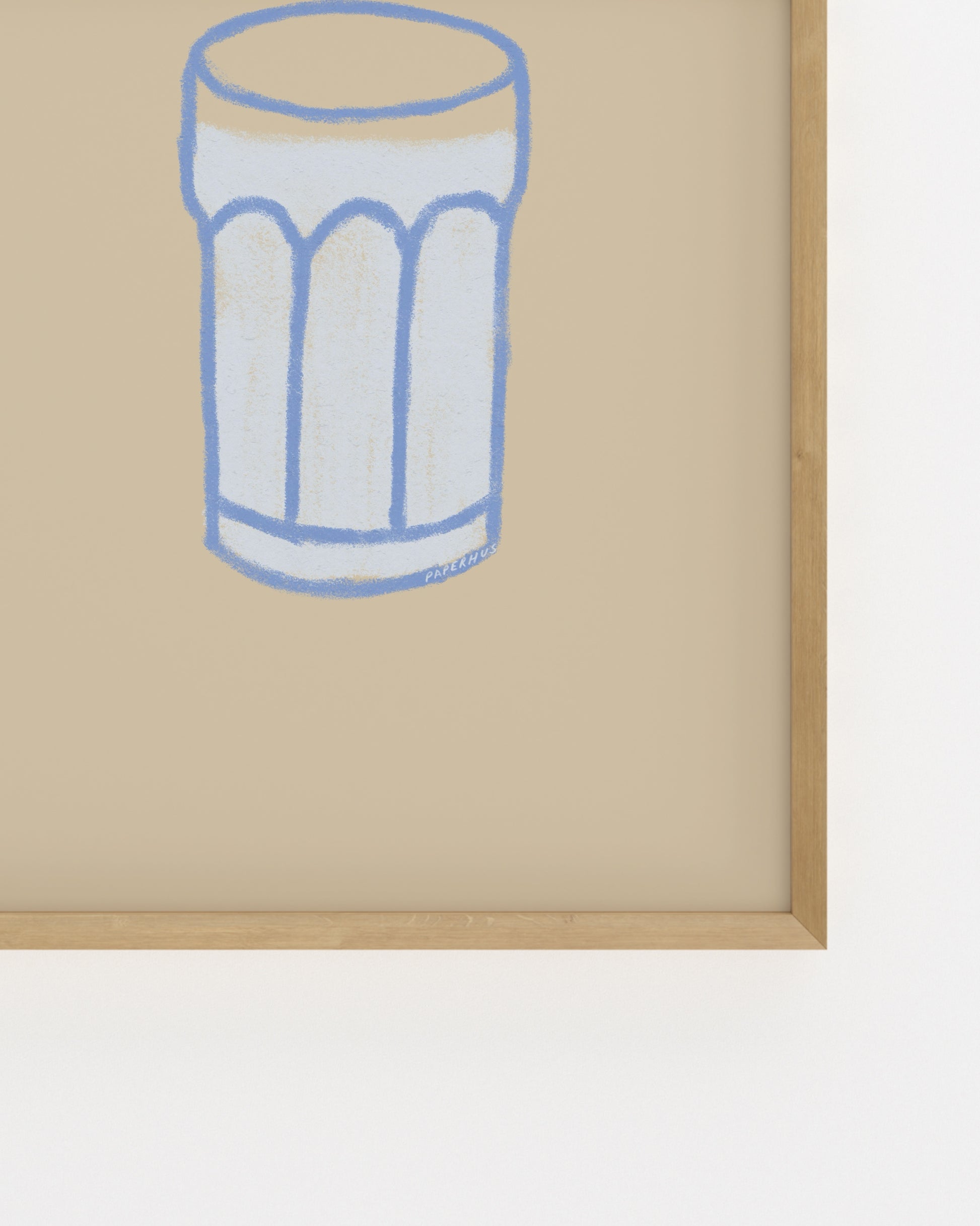 Kitchen Objects. Glass Of Milk-printable wall art by Paperhus