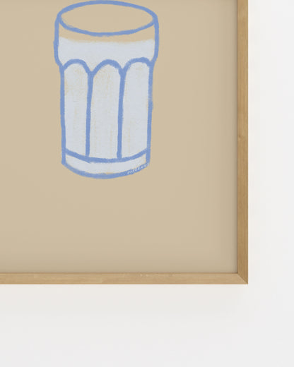 Kitchen Objects. Glass Of Milk-printable wall art by Paperhus