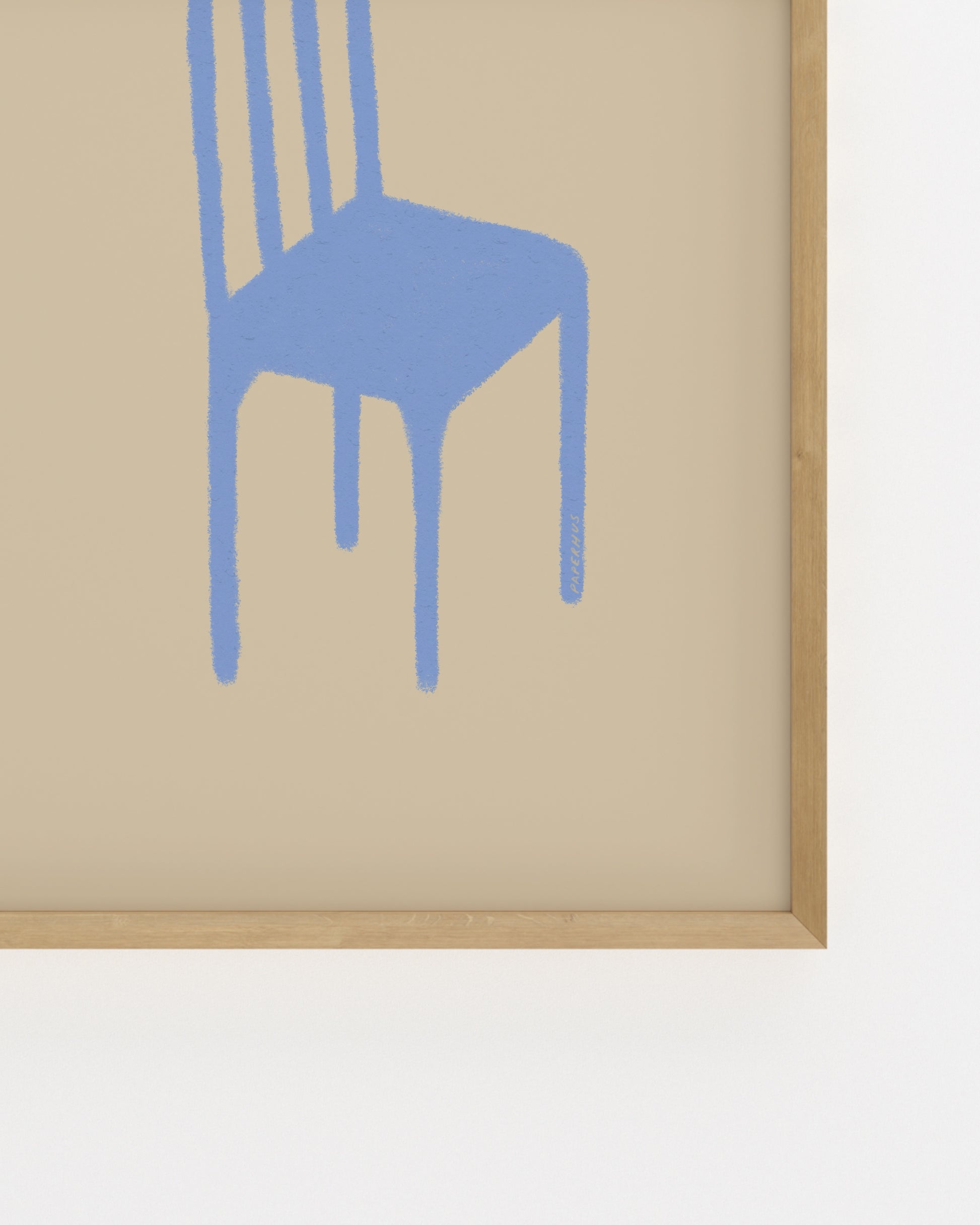 Kitchen Objects. Blue Chair-printable wall art by Paperhus