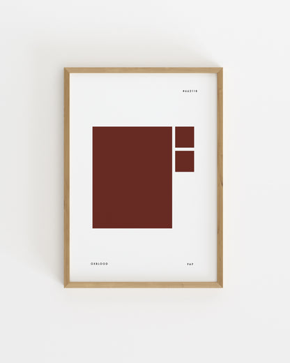 Colour Palette. Oxblood-printable wall art by Paperhus