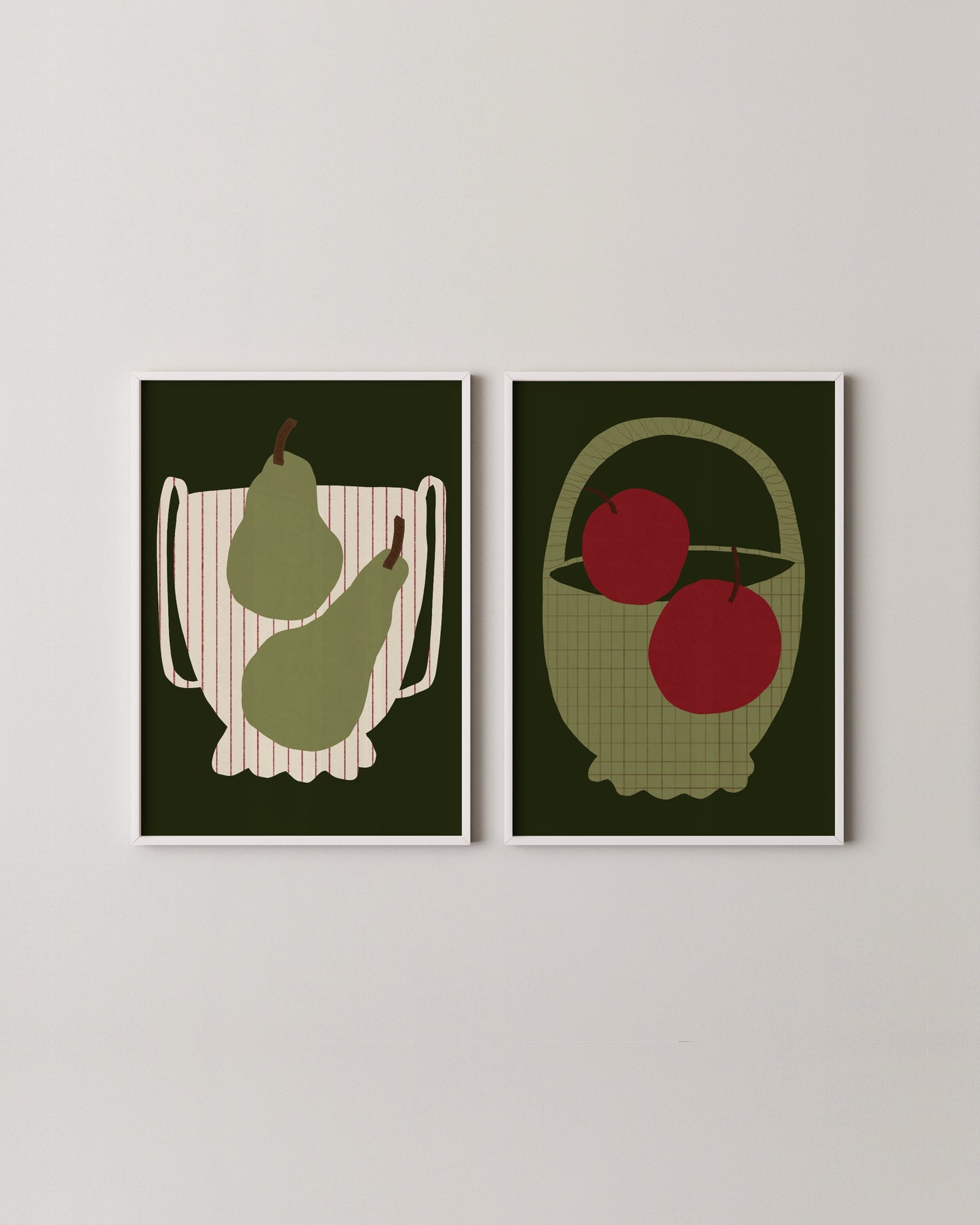 Fruit Basket Print Set Of 2 | Kitchen Decor