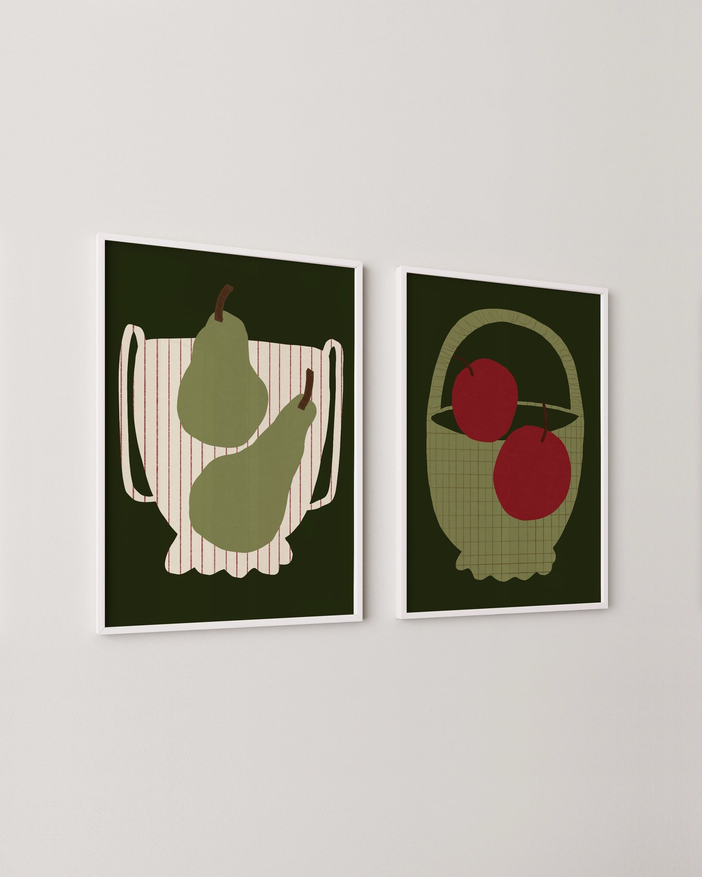 Fruit Basket Print Set Of 2 | Kitchen Decor