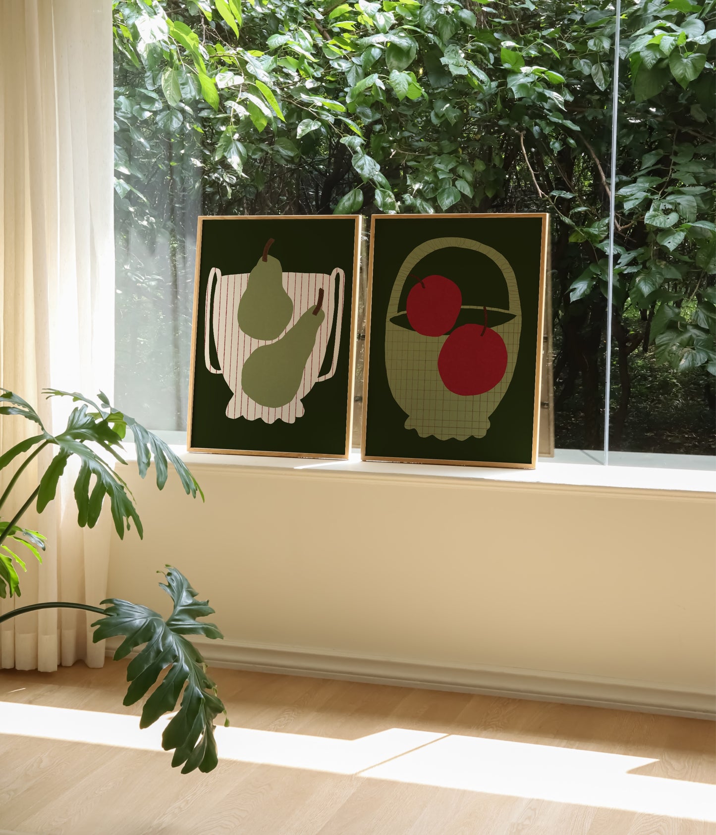 Fruit Basket Print Set Of 2 | Kitchen Decor