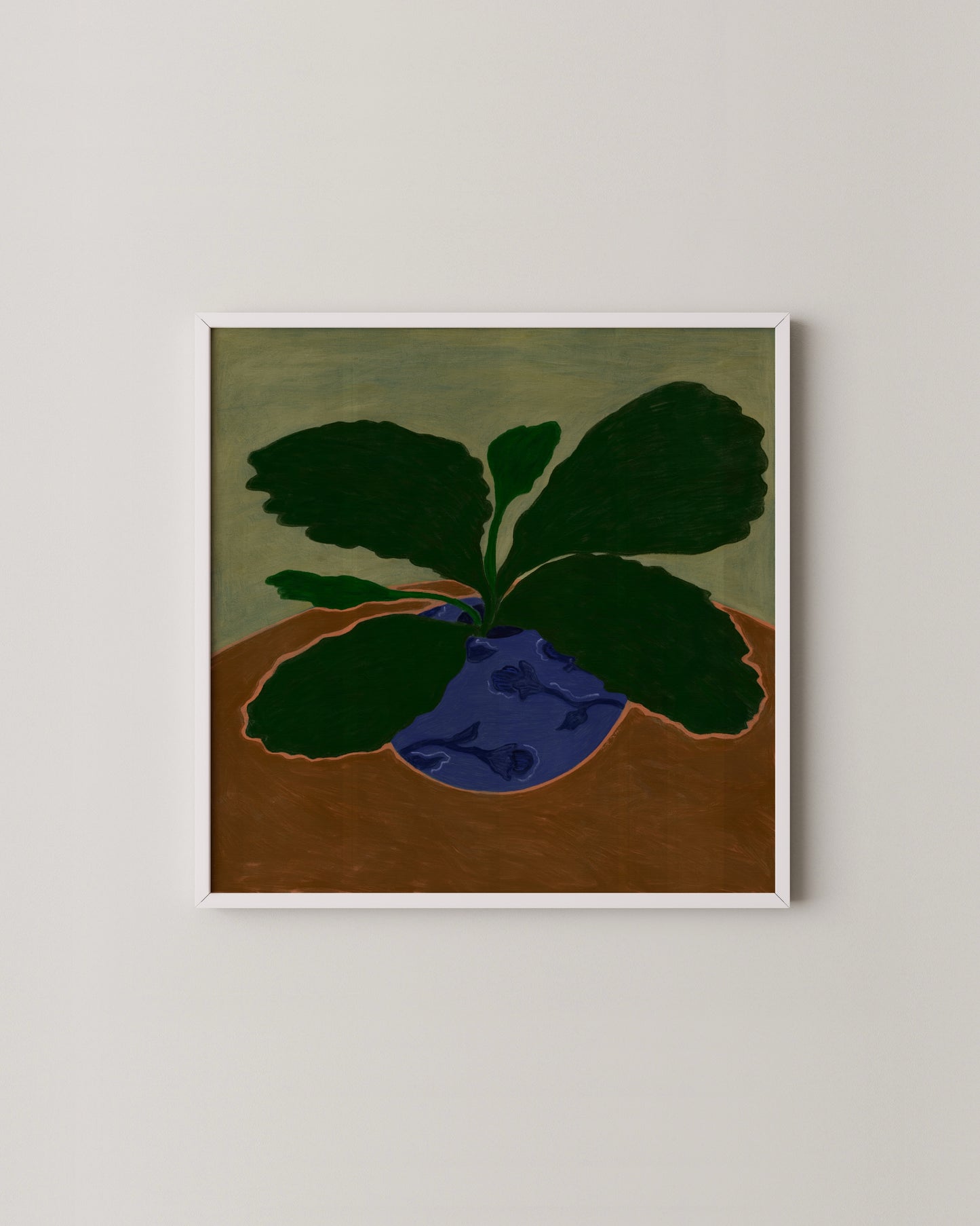 Green Leafs Print | Square Wall Art