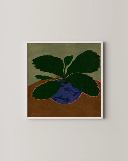 Green Leafs Print | Square Wall Art