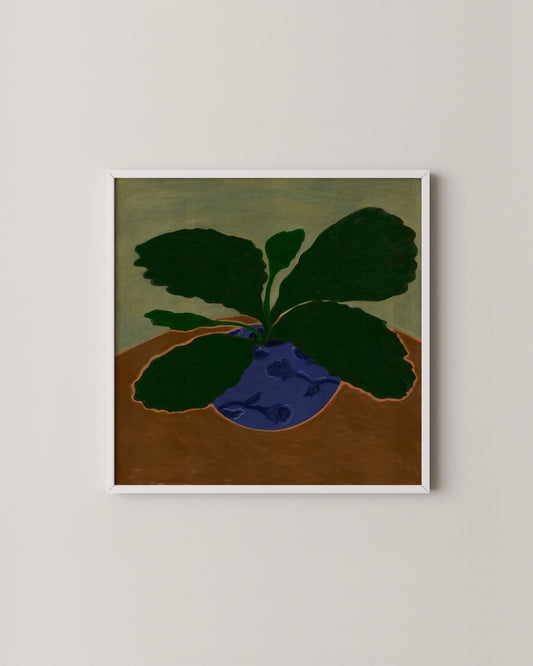 Green Leafs Print | Square Wall Art