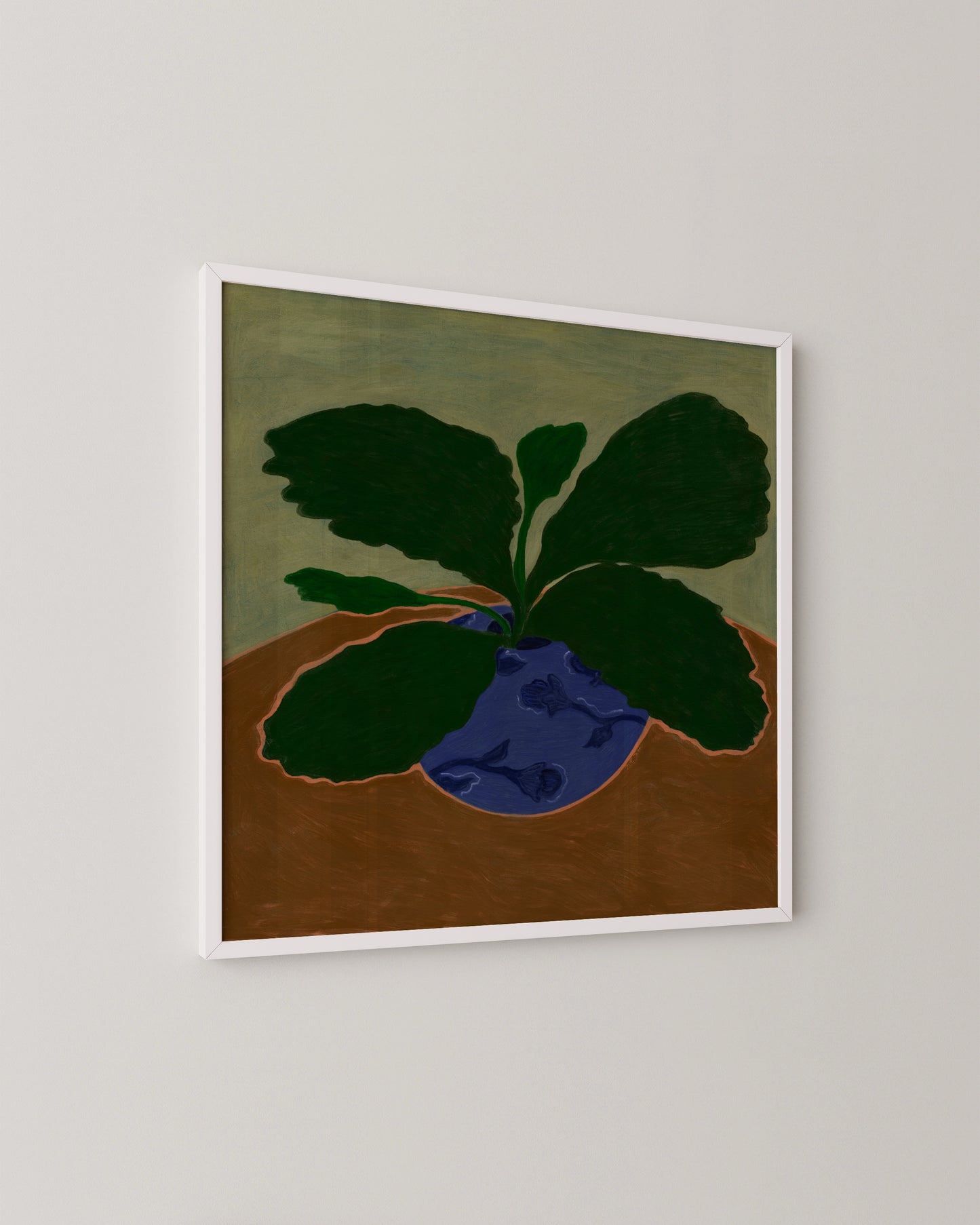 Green Leafs Print | Square Wall Art