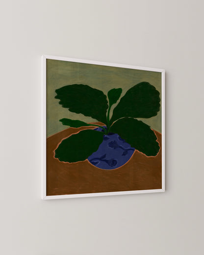 Green Leafs Print | Square Wall Art