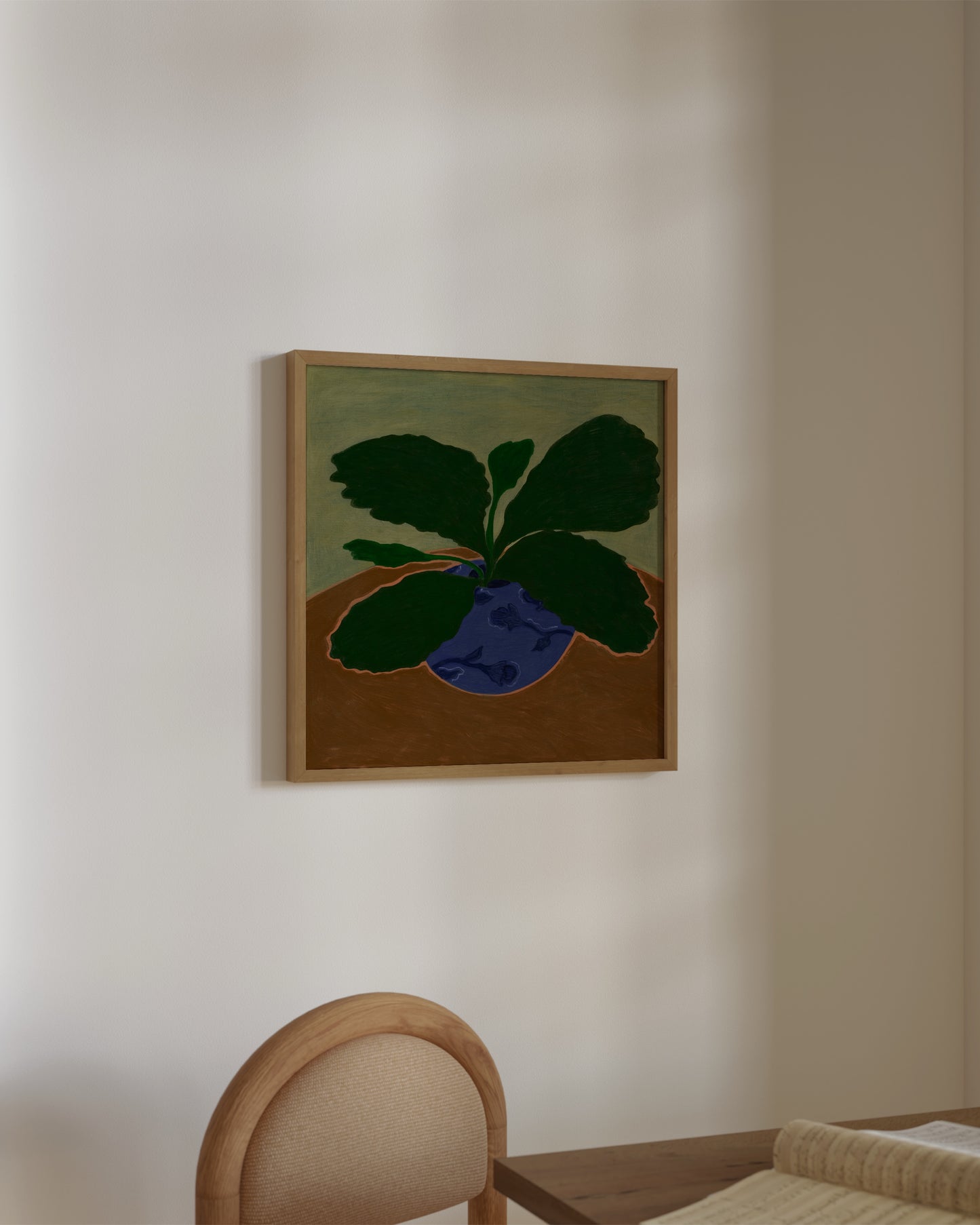 Green Leafs Print | Square Wall Art