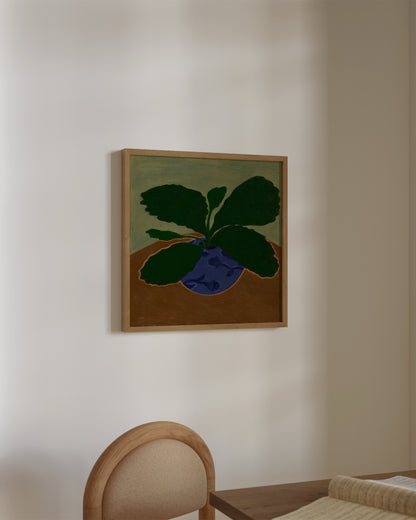 Green Leafs Print | Square Wall Art