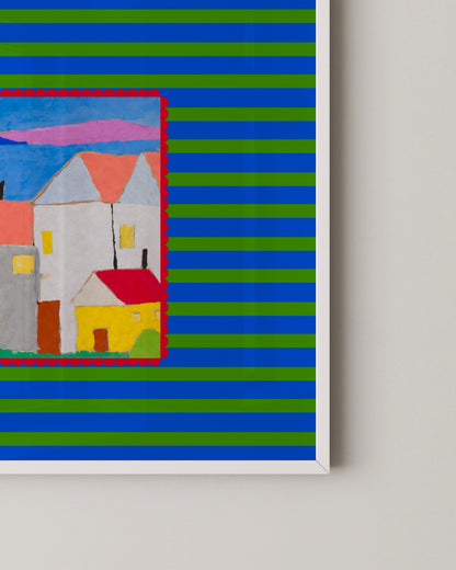 Colourful Village Print | Vintage Modern Remake