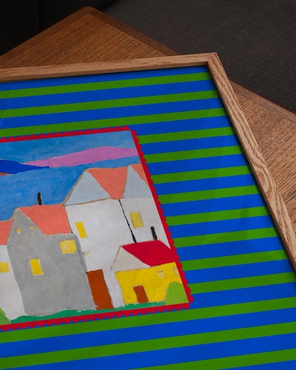 Colourful Village Print | Vintage Modern Remake