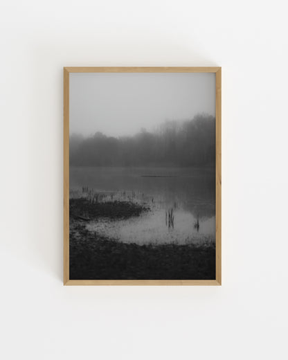 Moody Tones. Misty Lake-printable wall art by Paperhus