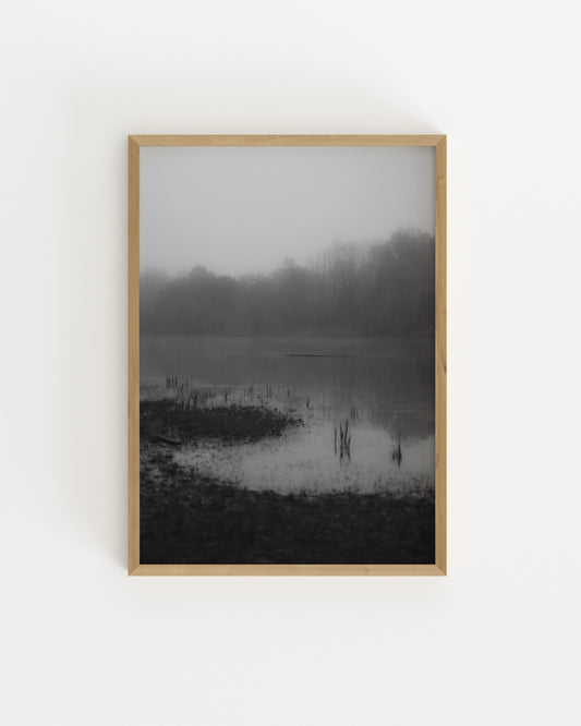 Moody Tones. Misty Lake-printable wall art by Paperhus