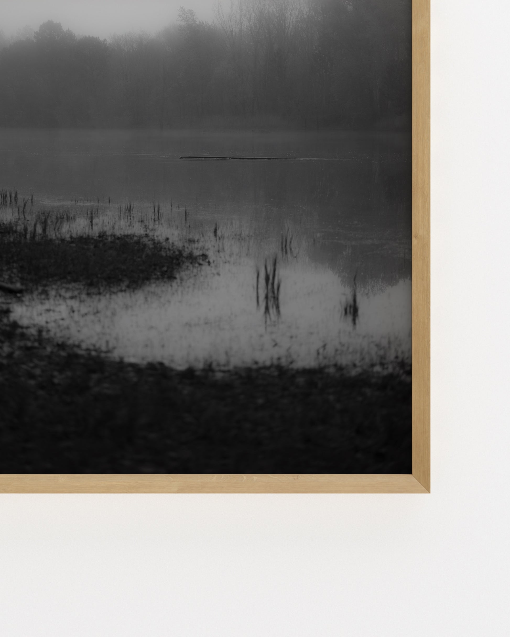 Moody Tones. Misty Lake-printable wall art by Paperhus