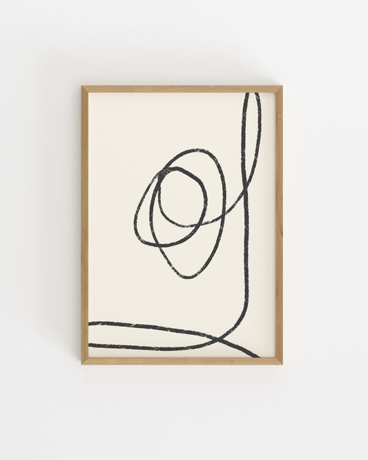 Line & Loop. Simple Line-printable wall art by Paperhus