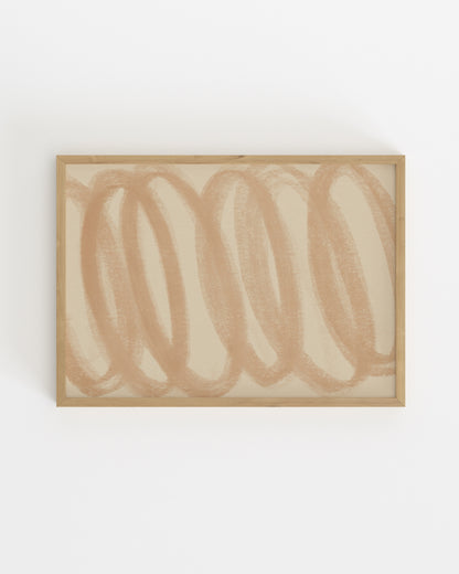Line & Loop. Terracotta Loop-printable wall art by Paperhus