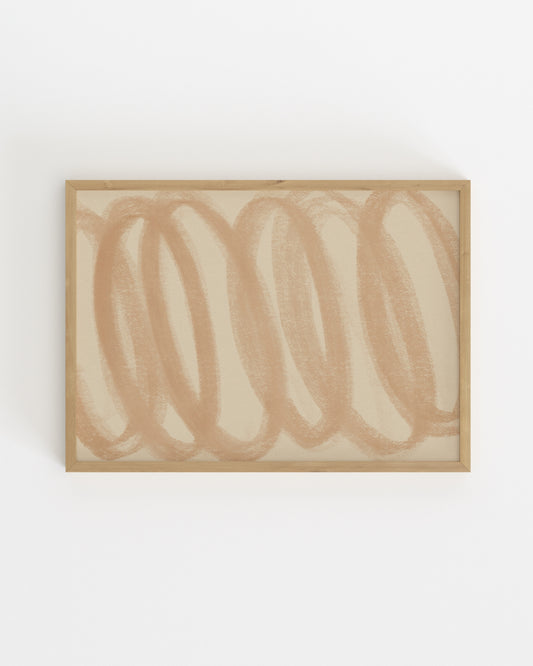 Line & Loop. Terracotta Loop-printable wall art by Paperhus