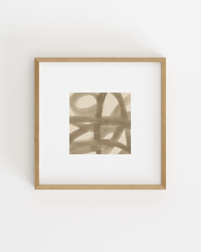 Line & Loop. Beige Wash-printable wall art by Paperhus