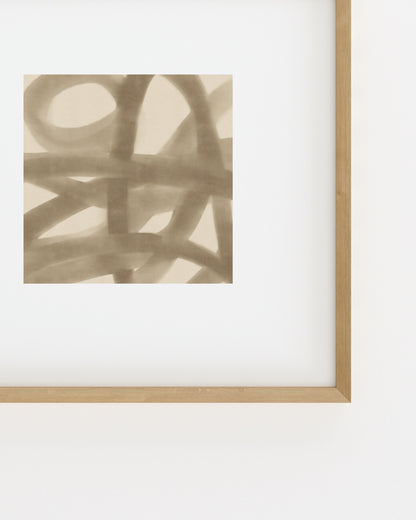 Line & Loop. Beige Wash-printable wall art by Paperhus