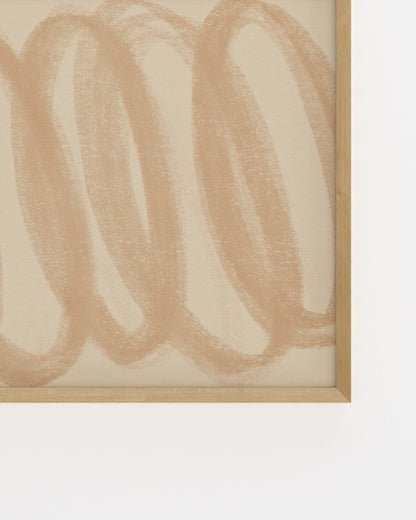 Line & Loop. Terracotta Loop-printable wall art by Paperhus