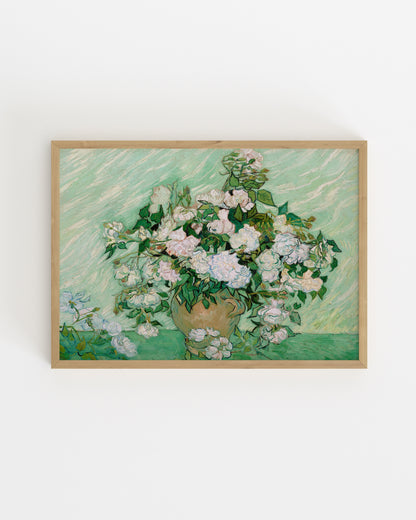 Van Gogh. Vase With Pink Roses-printable wall art by Paperhus