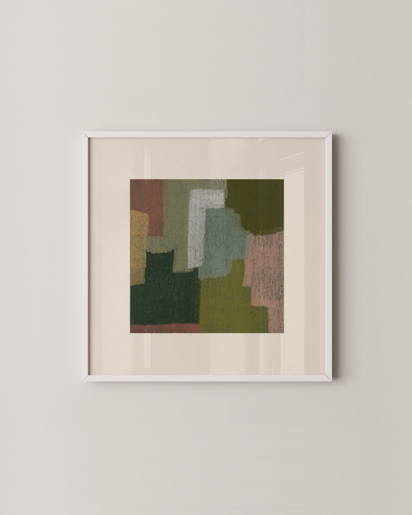 Green Moss Set | Set Of 2 Square Prints