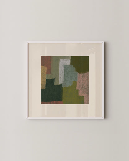 Green Moss Set | Set Of 2 Square Prints