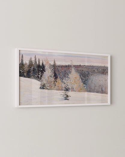 Frosted Pines Tv Art | Festive Tv Art Frame