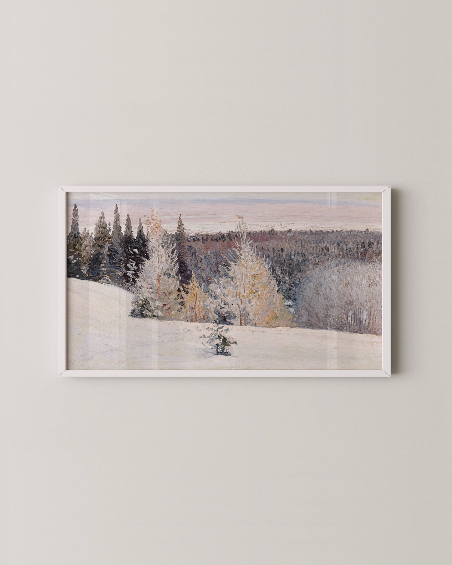 Frosted Pines Tv Art | Festive Tv Art Frame