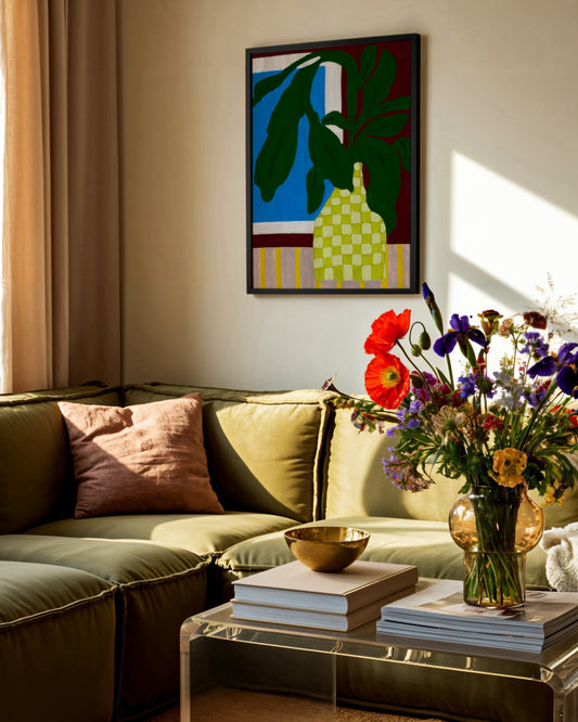 Checkered Vase Printable Wall Art | Digital Download printable wall art by Paperhus