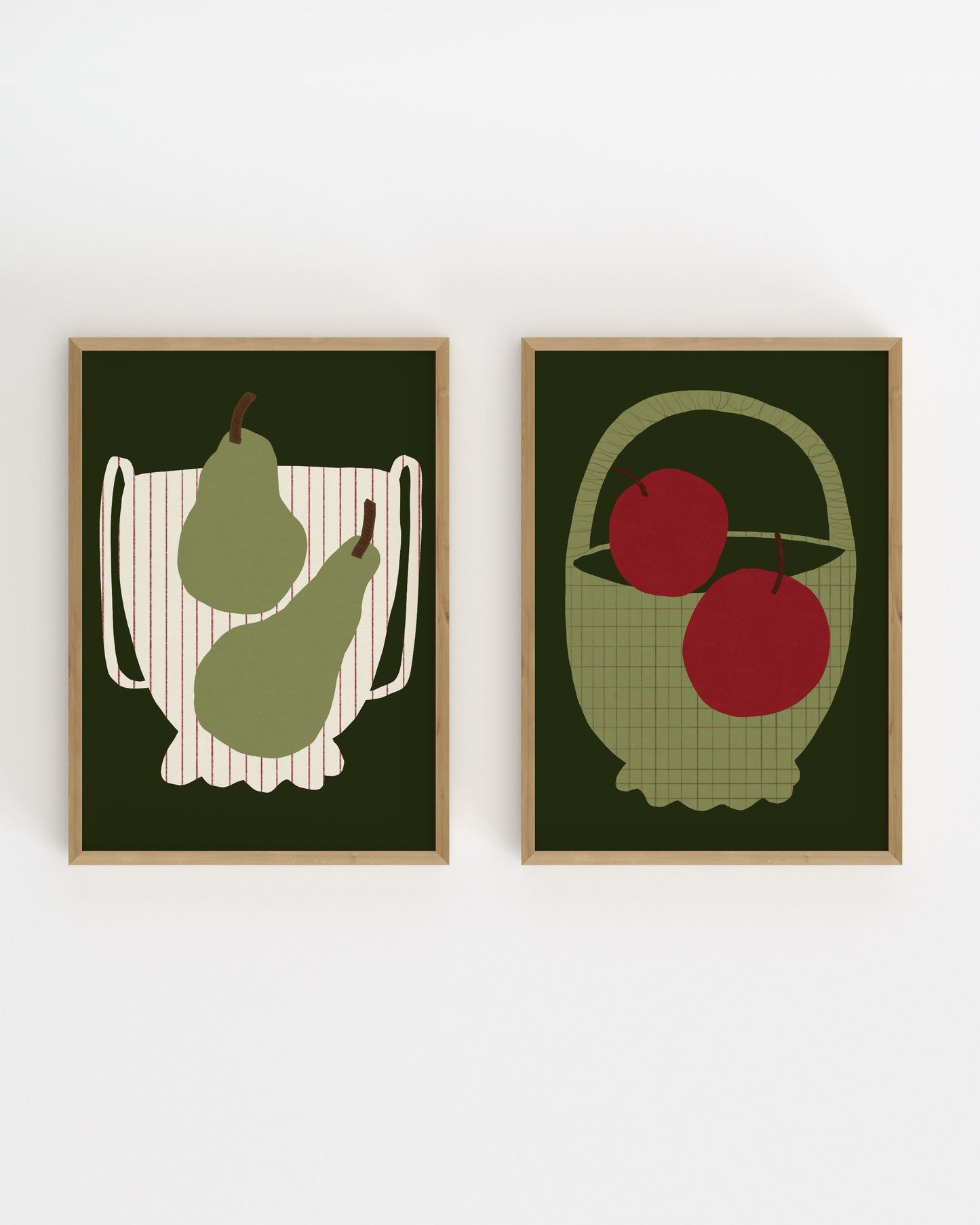 Apple & Pear. Set Of 2-printable wall art by Paperhus