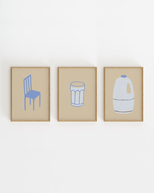 Kitchen objects. Set Of 3-printable wall art by Paperhus