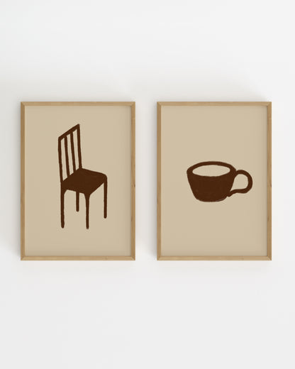 Kitchen objects. Set Of 2-printable wall art by Paperhus