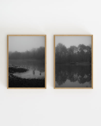 Misty Lake Photography. Set Of 2-printable wall art by Paperhus