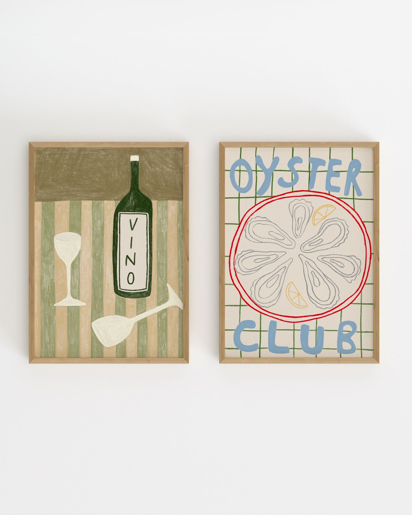 Oyster & Wine. Set-printable wall art by Paperhus