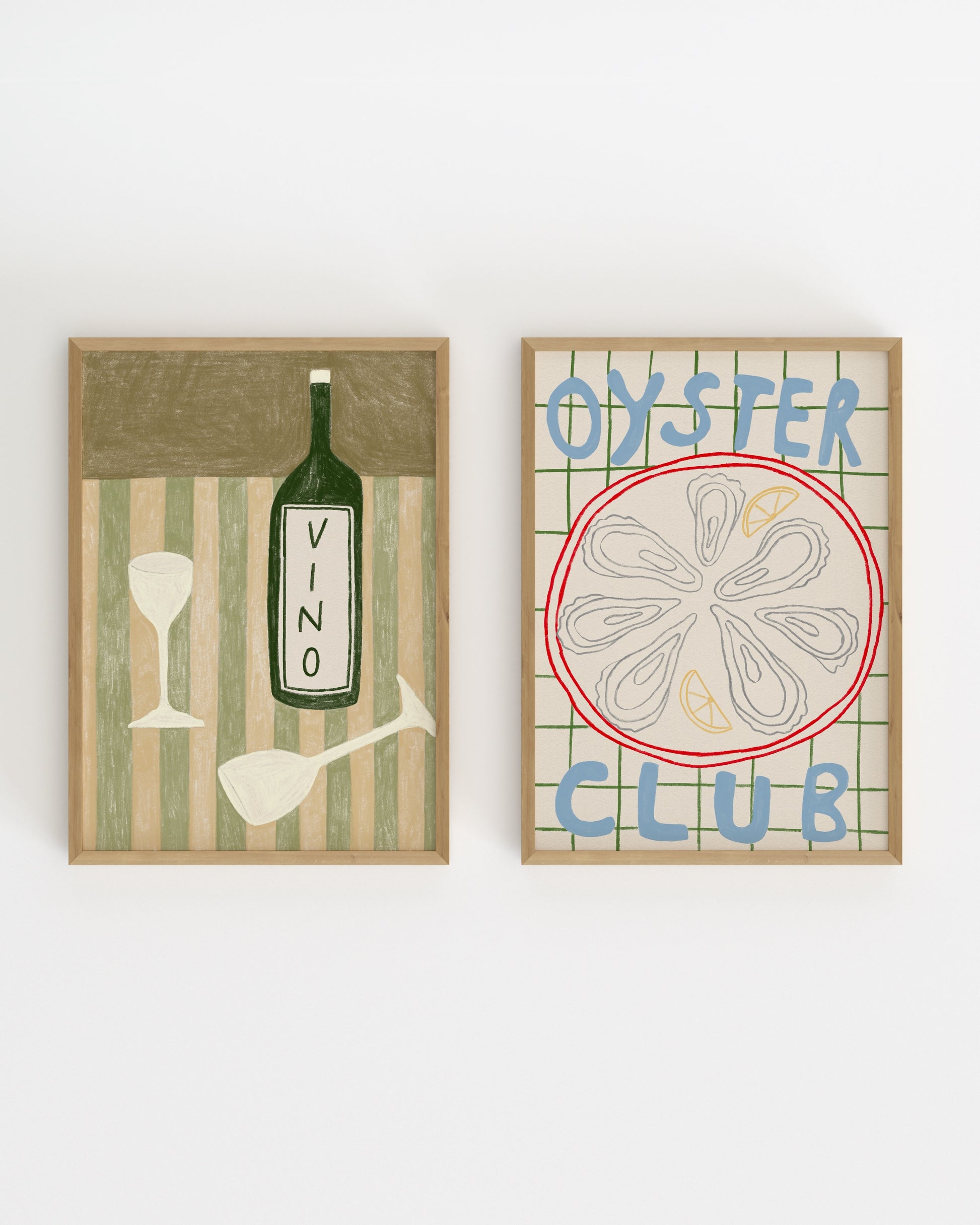 Oyster & Wine. Set-printable wall art by Paperhus